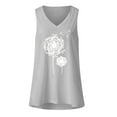 thumbnail image 5 of Camisetas sin mangas de verano para mujer con cuello en V y estampado de cola de milano sin mangas Pompotops  lopia996102, 5 of 5