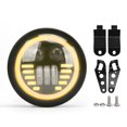 thumbnail image 2 of Faro LED redondo, faro LED para motocicleta de 12 V y 6,5 pulgadas, faro LED para motocicleta, diseño exquisito, 2 of 9