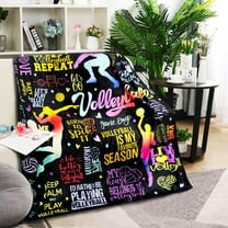 Volleyball Blanket Gifts for Boys Girls, Volleyball Lovers Throw Blanket Super Soft Lightweight Travel Bed Sofa Blankets for Sport Fans Kids Adults Player Coach, 50 x 60 Inch