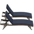 thumbnail image 4 of Malibu Brown Wicker Reclining Chaise Lounge (Set of 2), 4 of 6