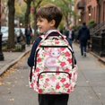 thumbnail image 3 of Yspwyqan Kids Girls Axolotl Backpack, 600D Polyester Cherry Blossom Multi-Pocket Bookbag, Adjustable Straps for Elementary Middle Hiking, Back to School Supplies, 3 of 7