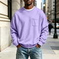 thumbnail image 2 of Men's Crewneck Pocket Sweatshirt Long Sleeve Relaxed Fit Chest Pocket Soft Casual Basic Pullover Sweatshirt, 2 of 6