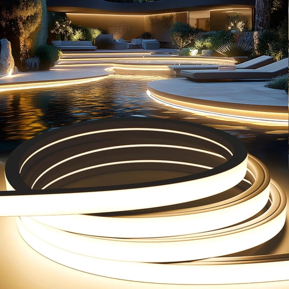 LED Strip Light Outdoor Waterproof Garden Decoration, 6.5ft/2m Silicone LED Strip