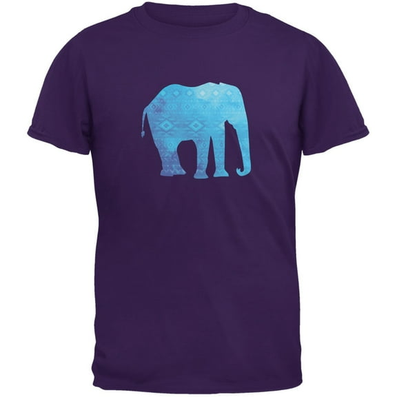 African Spirit Animal Elephant Purple Youth T-Shirt - Large(14/16)