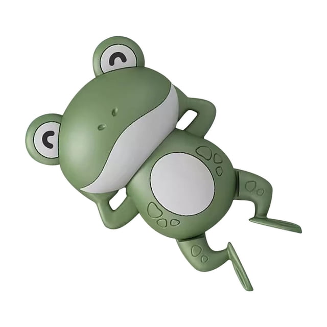 Floating Frog Bath Toy For Toddlers Green Plastic Material Wind Up Swimming Pool Fun Water Activity For Baby Bath Time Playtime And Skill Development Green