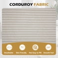 thumbnail image 4 of CQSXDA Convertible Corduroy Chaise Lounge Chair with Two Pillows 67.5'' Sofa Bed No Assembly Required for Home, Beige, 4 of 11