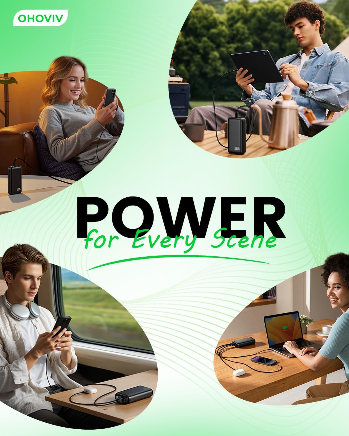 Portable Charger 50000mAh Power Bank - 22.5W Fast Charging External Battery Pack,USB-C Phone for iPhone 17/16/15/14/13 Pro Android , Travel Camping Essential