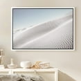 thumbnail image 2 of PixonSign Framed Canvas Print Wall Art Pastel Blue and White Sand Dunes Nature Desert Photography Modern Art Southwest Landscape Relax/Calm Ultra for Living Room, Bedroom, Office - 16"x24" White, 2 of 5