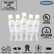 Novelty Lights Warm White 100 LED Christmas Mini Light Set (white Wire, 34 Feet)