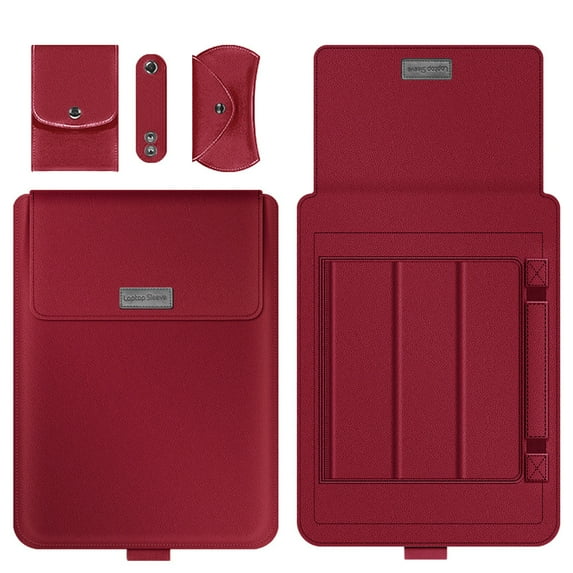 BToBackyard Sleeve Bag Laptop Inner Bags Cover Set Case Pouch 11-15'' Size For 11 Inch To 15 Inch Notebook 4Pcs Pu Pu Leather