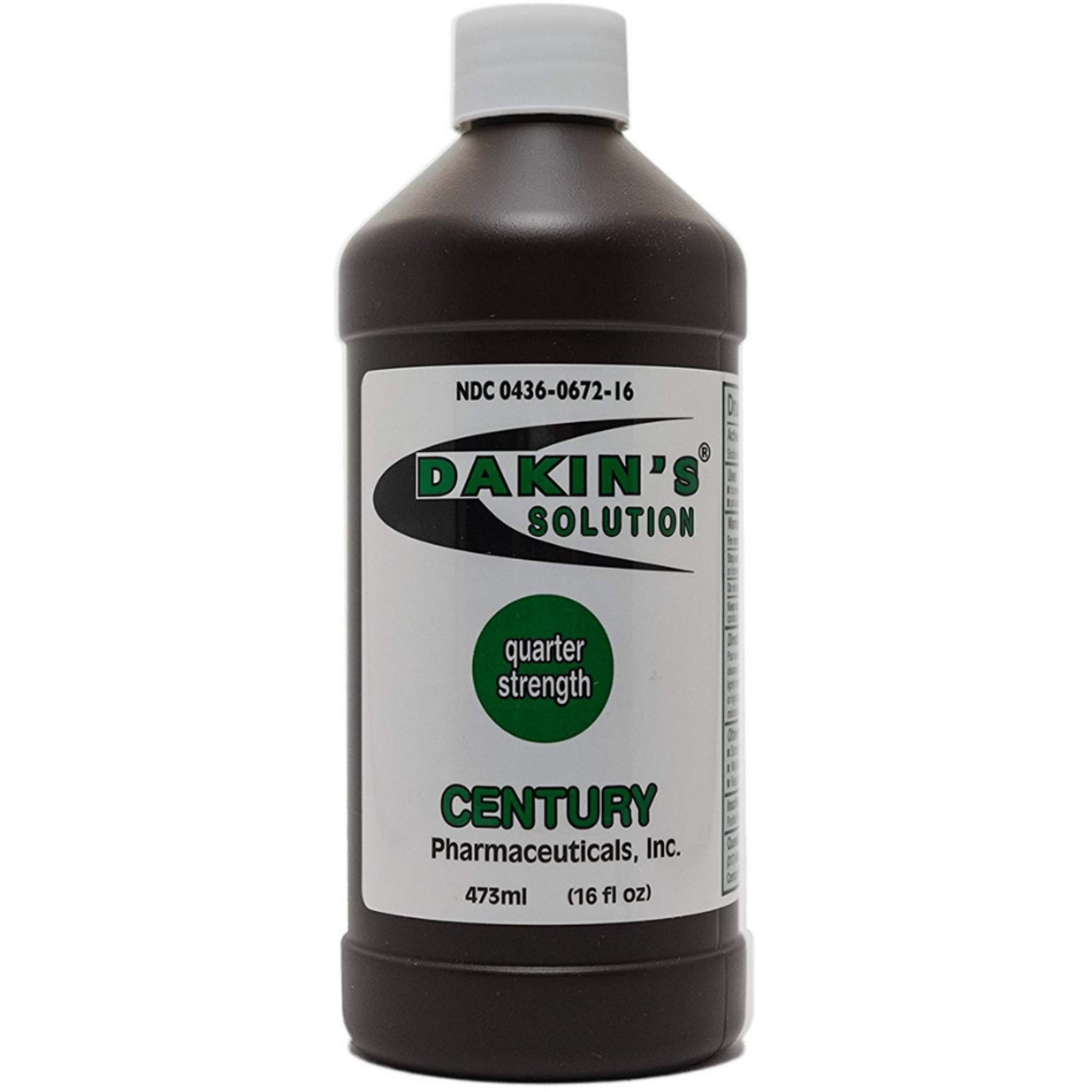 Dakin's Solution-Quarter Strength Sodium Hypochlorite 0.125% Wound Therapy for Acute and Chronic Wounds 16 oz (Pack of 2)