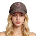 thumbnail image 2 of XIAOCHA Women's Printed Baseball Cap Breathable Dad Hat Farm Party Snapback Hat,Coffee, 2 of 4