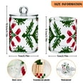thumbnail image 3 of Christmas Theme Pattern Pixel Translucent Plastic Cans Storage Canisters with Lid Set of 2, 3 of 7