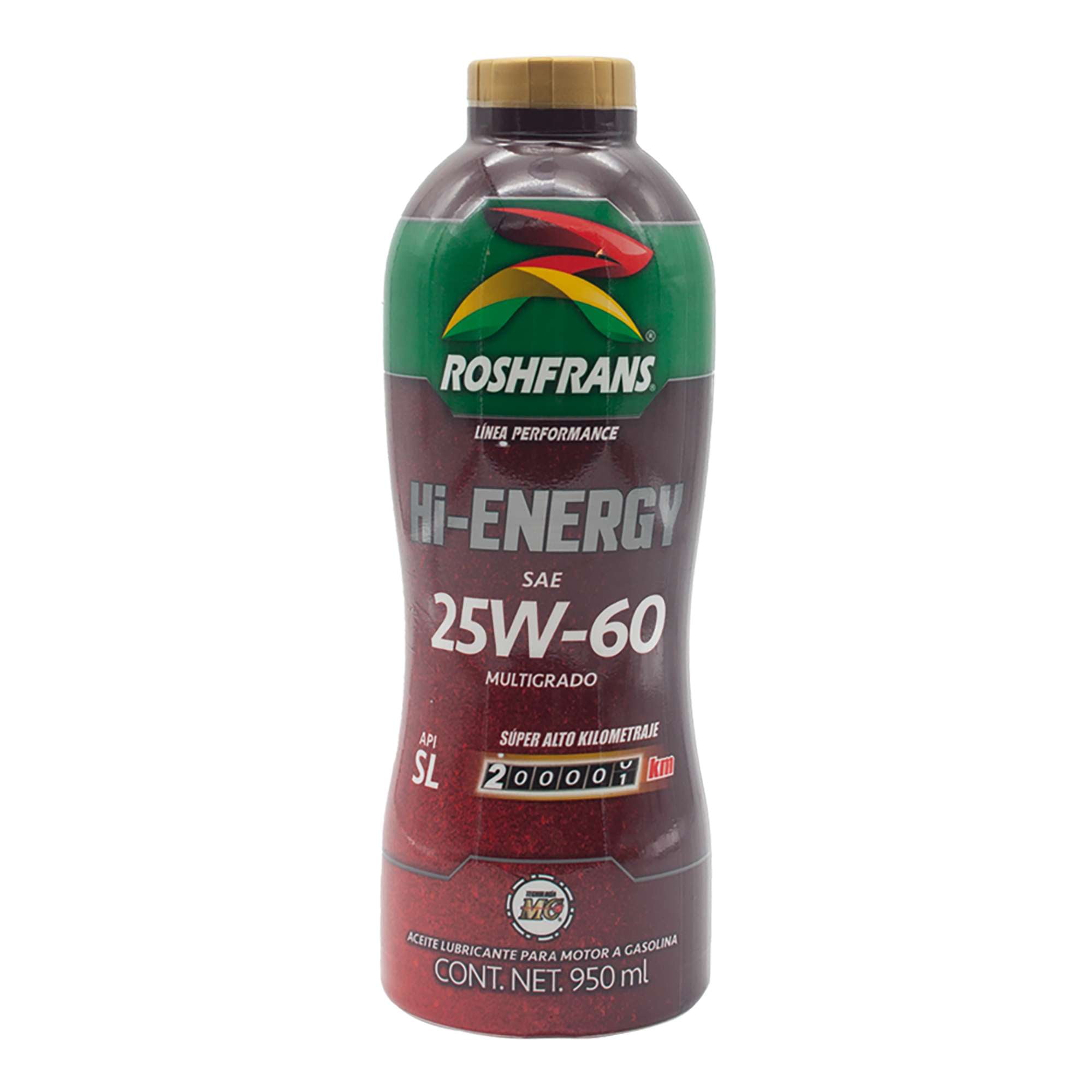 Aceite motor Multigrado Roshfrans HI-ENERGY 25W-60 950 ml ROSHFRANS SAE ...