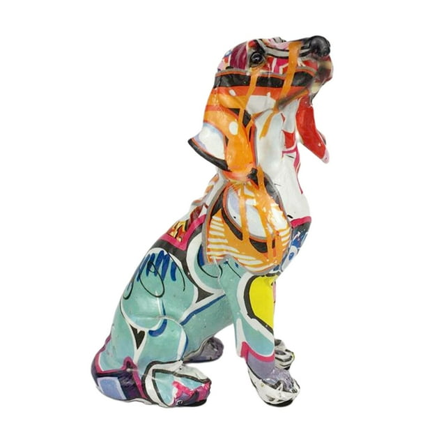 Estatua creativa de perro, figura de animal, escultura de resina para escritorio, sala de estar, regalo El 105x75x15cm
