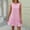 *Pink, variant on ClodeEU Women's Summer Cute Striped Sleeveless Crewneck Dress with Ruffle Hem,Casual Mini Dress Black,Womens Plus S
