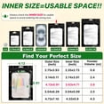 thumbnail image 2 of CCOCC 100 Pack Smell Proof Bags, Resealable Packaging Mylar Bags, Heat Seal Bags with Frosted Clear Window, Sealed Foil Pouch Smell Proof Zipper Bag for Food Storage (Black, 4.13 X 5.91), 2 of 7