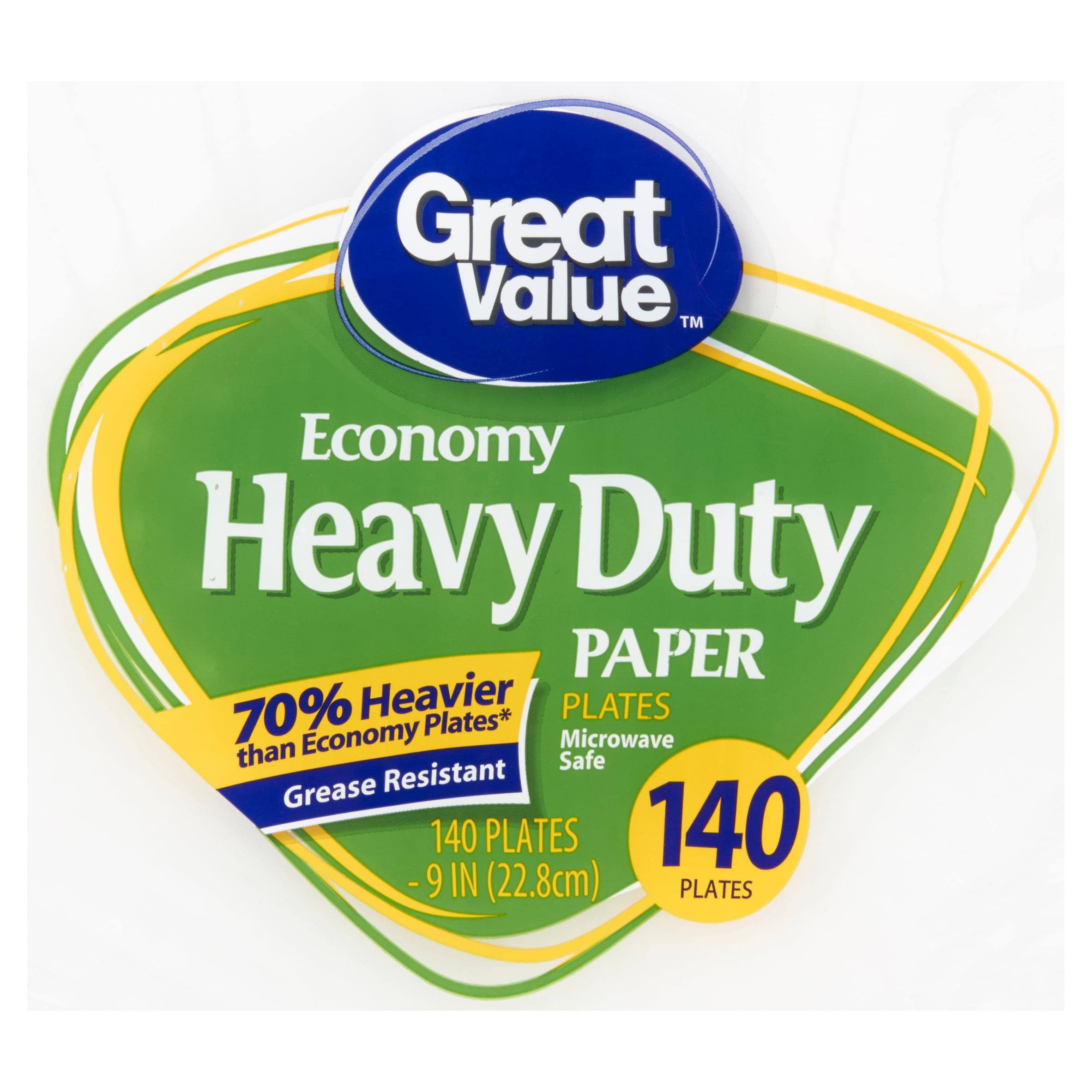 Great Value Economy Heavy Duty Paper Plates 9 140 Count