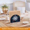 thumbnail image 5 of Christmas Blue Snowflake Napkin Holders for Tables Napkin Stand Paper Holder Organizer Tabletop Tissue Box Dispenser, 5 of 8