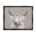 thumbnail image 2 of Stupell Industries Grumpy White Buffalo on Floral Print Farm Animal Metallic Gold Framed Floating Canvas Wall Art, 16x20, by Michele Norman, 2 of 5