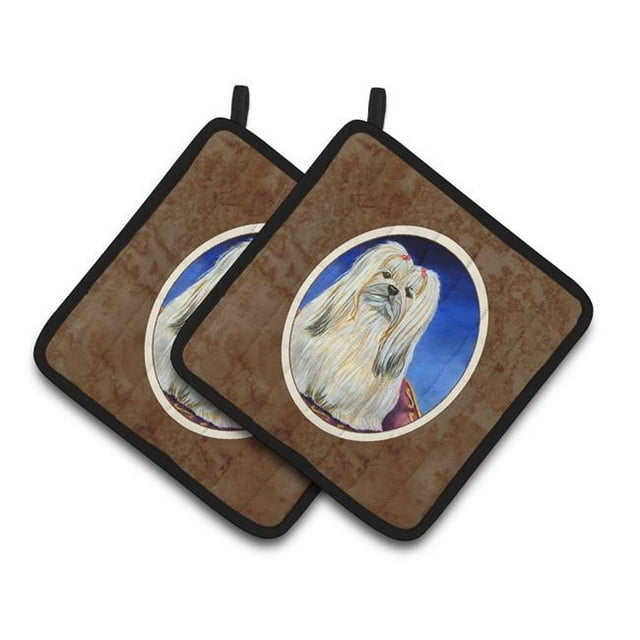 Carolines Treasures 7129PTHD Lhasa Apso Pair of Pot Holders