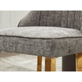 thumbnail image 4 of Grey Mid Century Dining Chairs Set of 4, Modern Kitchen & Dining Room Chairs Set of 4, Chenille Fabric Upholstered Kitchen Chairs for Dining Table, Sillas de Comedor, Gold Legs (Gray, 4 Pcs), 4 of 10