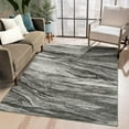 thumbnail image 2 of IDEALHOUSE Area Rugs 9x12ft, Gray, Washable Abstract Non Slip Modern Low Pile Rug, Thin Carpet for Living Room, Bedroom, 2 of 8