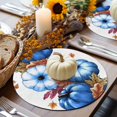 thumbnail image 6 of Fall Round Placemats Set of 4 Blue Pumpkin Place Mats Thanksgiving Woven Placemat Autumn Maple Leaves Circle Braided Table Mat for Kitchen Dining Table Autumn Party Home Decor 15 Inch, 6 of 9