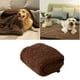 thumbnail image 3 of Cómoda manta de felpa para perros y gatos Cojín súper suave para mascotas Estera para dormir Tamaño S Café, 3 of 5