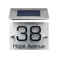 thumbnail image 2 of Número de puerta LED de advertencia de advertencia lámpara de placa de la puerta de la casa de la casa solar indicación de la luz placas de la puerta solar luz al aire libre, 2 of 7