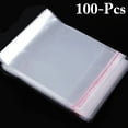 thumbnail image 1 of Coofit 100 Pcs Sac Refermable Pratique en Plastique Transparent avec Fermeture Éclair Sac en Poly Sac Refermable, 1 of 6