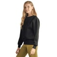 thumbnail image 2 of Women’s Solid Crewneck Scuba Sweatshirt and Joggers Set, Black (Set), XL, 1 Set, 2 of 4