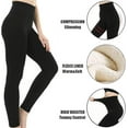 thumbnail image 4 of Lambskin Winter Leggings， Lined Leggings Plus Size Fleece Leggings for Women High Waisted Tummy Control Leggings, 4 of 7