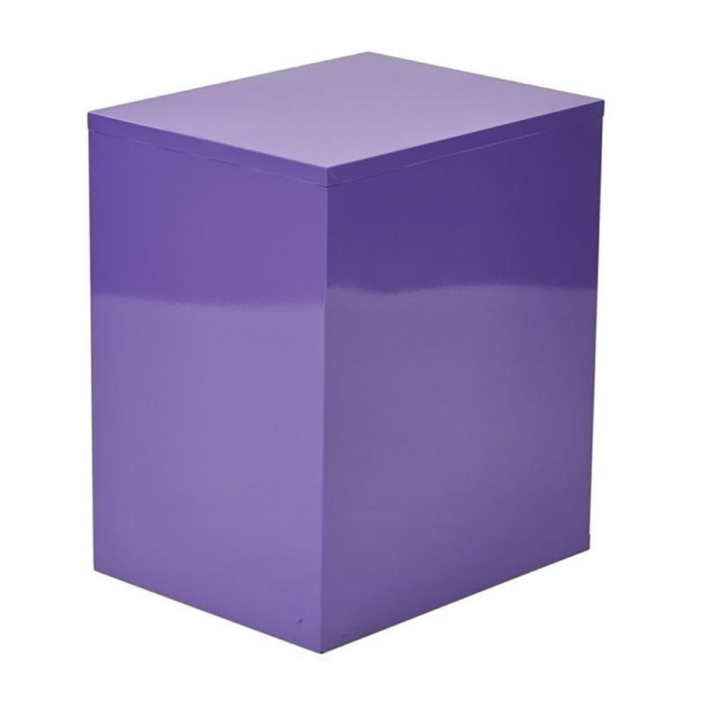 Scranton & Co 22" Modern Metal Pencil Box Storage File Cabinet in Purple