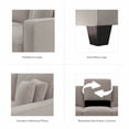 thumbnail image 5 of Stockton 137W U Shaped Sectional Couch in Beige Herringbone Fabric, 5 of 11