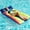 A-Colorful Stripes, variant on Inflatable Pool Floats Raft- 72" X 37" Extra Large Fabric-Covered Pool Floats for Adults, Oversized Pool Raft with Headrest Ultra-Comfort Floating Mat Floaties