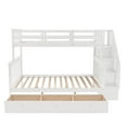 thumbnail image 5 of Bellemave Twin Over Full Bunk Beds with Stairs, Wood Bunk Bed Frame with Storage Drawers and Open Shelves, for Kids, Teens, Adults, White, 5 of 16