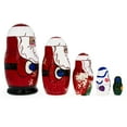 thumbnail image 2 of Set of 5 Santa, Snowman and Christmas Tree Wooden Nesting Dolls, 2 of 4