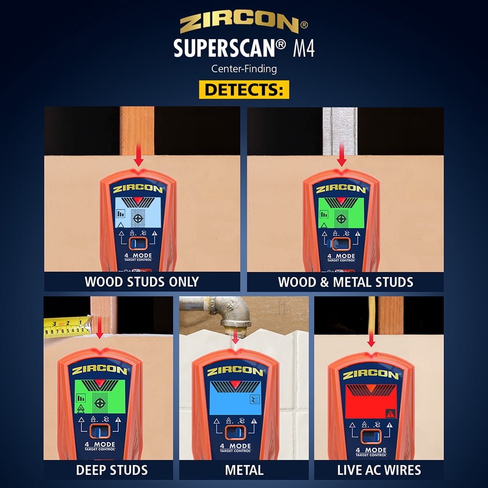 Zircon Super Scan M4  Advanced Wall Scanner Stud Finder