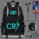 thumbnail image 2 of Mochila de fútbol CR7 luminosa, impermeable, para niños, niñas, estudiantes de secundaria, adolescentes, mochila infantil, 2 of 5