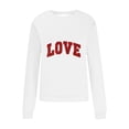 thumbnail image 4 of Tiqkatyck Valentine Shirts for Women, Women's 2024 Valentine's Day Sweatshirt Cute Heart Shaped Print Pullover Crewneck Long Sleeve Shirt, Valentine Sweatshirts for Women, Valentines Day Gifts White, 4 of 4
