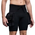 thumbnail image 2 of FcBaudy Men Solid Color Wetsuit Conjoined Long Sleeves Sun Protection Wetsuit Swimming Keep Warm Pants Men polyester Bikinis Tops, 2 of 9