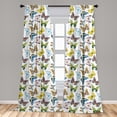 thumbnail image 5 of Ambesonne Butterfly Curtains, Watercolor Ethnic, Pair of 28"x84", Multicolor, 5 of 5