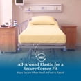 thumbnail image 6 of Hospital Bed Sheet Set – 100% Microfiber, 3 Piece Bedding Set (1 Flat Sheet, 1 Fitted Sheet, 1 Pillowcase) – Size 36 x 80 Inch Hospital Bed with 6 Inch Deep Pocket – Beige Solid, 6 of 8