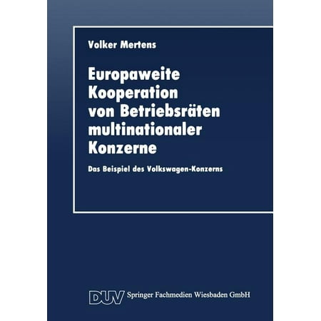 ISBN 9783824402137 product image for Duv Wirtschaftswissenschaft: Europaweite Kooperation Von Betriebsräten Multinati | upcitemdb.com