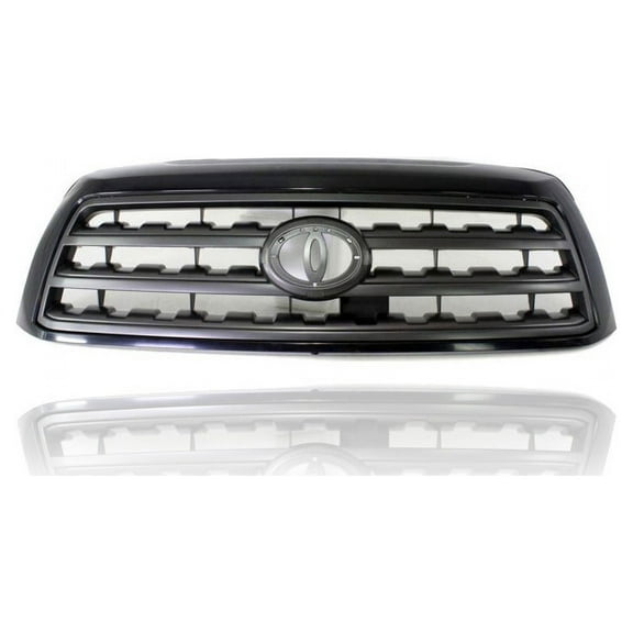Grille - Compatible/Replacement for '08-17 Toyota Sequoia SR5 - Black Frame, Gray Insert, Emblem Provision - 531000C210C0