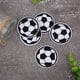 thumbnail image 5 of Parche de tela para fútbol, baloncesto, Rugby, tenis de mesa, forma de pelota, accesorios de ropa de costura hechos a mano, 10 Uds., 5 of 8