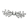 thumbnail image 4 of Escultura de pared colgante de metal con forma de hoja de árbol para sala de estar o casa de campo Negro, 4 of 9