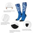 thumbnail image 3 of Sigee Blue Christmas With Snowflakes for Socks for Men Women Socks Stocking Compression Socks, 3 of 6