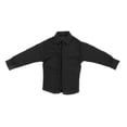 thumbnail image 4 of 1/12 camisa de manga larga masculina, disfraz de camisa de figura masculina, accesorio de vestir de muñecas Retro, sobrecamisa para muñecas masculinas negro Hugo Camisa miniatura, 4 of 10